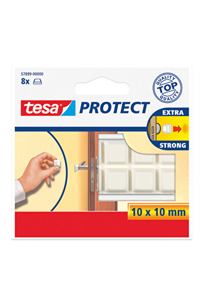 Tesa واقي من الاصطدامات عند الباب. 8 قطع. أبيض 10 مم 10 مم