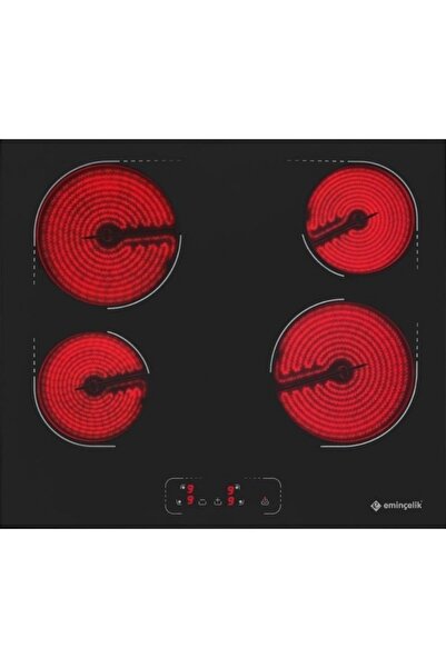 Eminçelik EC-AH VC04 BG60 VİTRO SERAMİK ANKASTRE GÖMMELİ SİYAH CAM OCAK