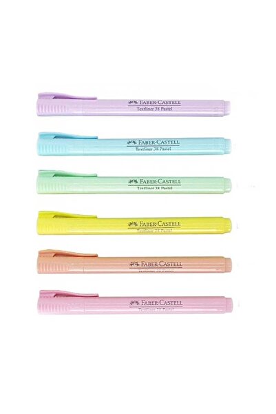 Faber Castell Fosforlu Kalem 38 Pastel 6’lı 2022