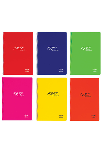 KESKİN COLOR Caiet cu copertă PP gratuită, cu carouri, A4, 80 de foi 320422-99