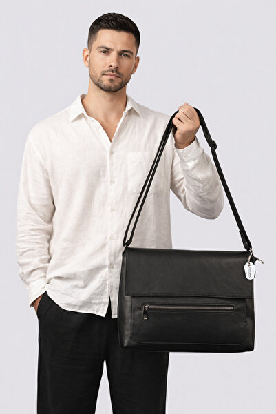 westbag Kolej Hakiki Deri Postacı Çanta