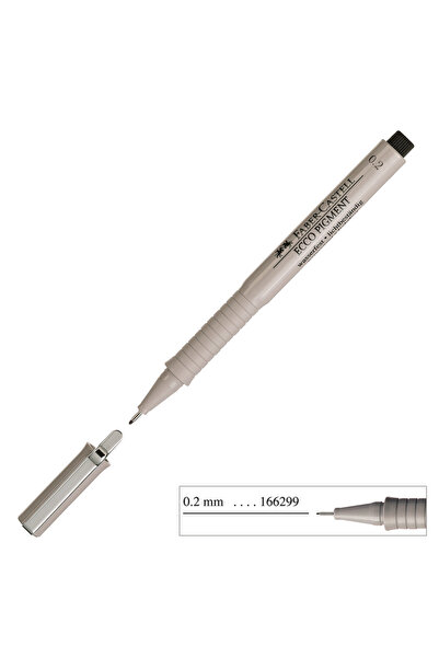 Faber Castell Ecco Pigment Çizim Kalemi 0.2 mm Siyah
