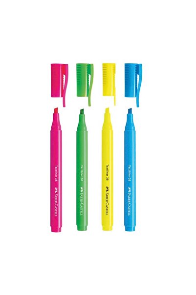 Faber Castell Fosforlu Kalem 38 Neon 4’lü 2022