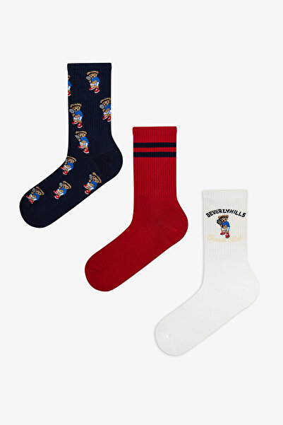 Penti Priză triplă pentru bărbați, colorată, cu design Cookie Santa