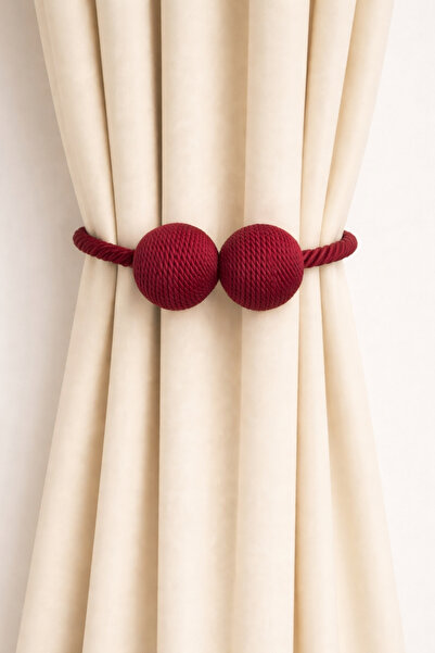 Cortibo Магнитна лента за увиване на тюл и закрепване на завеса за фон - бордо