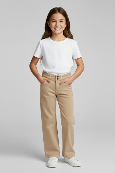 Mutlu Kids Gabardin pantalone - Dizajn sa dvostrukim kaišom