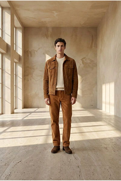 LTC Jeans Ανδρικό παντελόνι βελούδινο καμέλ με χαλαρή εφαρμογή