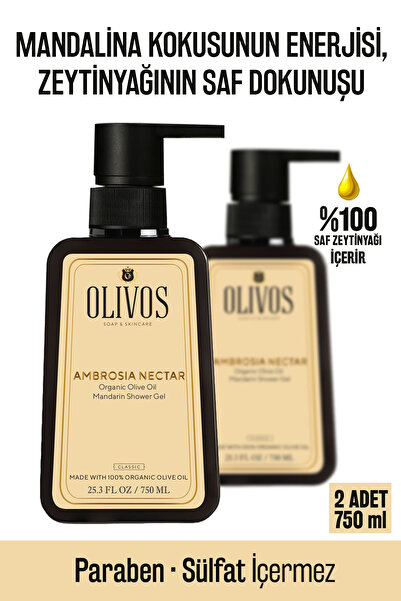 Olivos Doğal Zeytinyağlı Mandalina Kokulu Banyo Duş Jeli Zeytinyağı Mandalina...