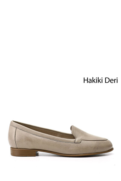GÖNDERİ(R) Дамски бежови антични балерини от естествена кожа