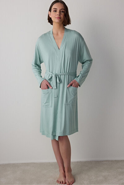 Penti Light Mint Lenna Maternity Maternity Dress with Tie Detail Long Sleeve ...