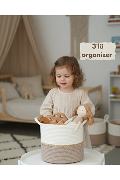Las Vivas Kids Çocuk Odası Oyuncak Sepeti, Dolap İçi Organizer, Hasır Saksı, ...