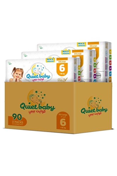 Quiet baby Diapers Size 6 up to 16+ kg, Jumbo Saver Box 90 Diapers (3 X 30)