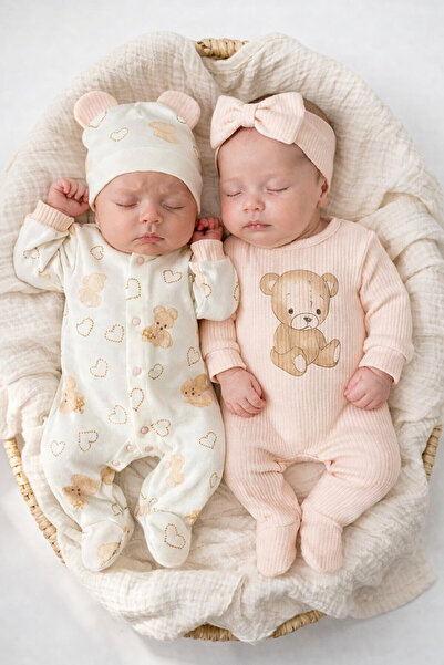 VERONA TARZ طقم رومبير للفتيات الصغيرات مكون من 4 قطع مع قبعة وعصابة رأس لحدي...