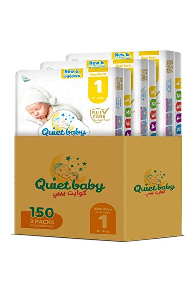 Quiet baby Diapers Size 1 (Newborn) from 0 to 4 kg, Jumbo Saver Box, 150 Diap...