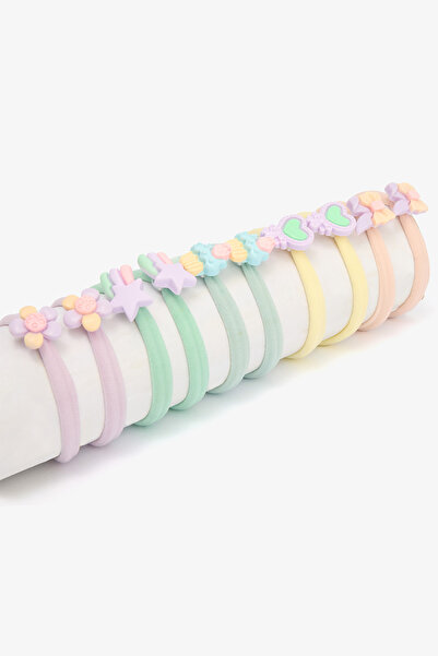 Penti Renkli Kız Çocuk 10'lu Lastik Toka