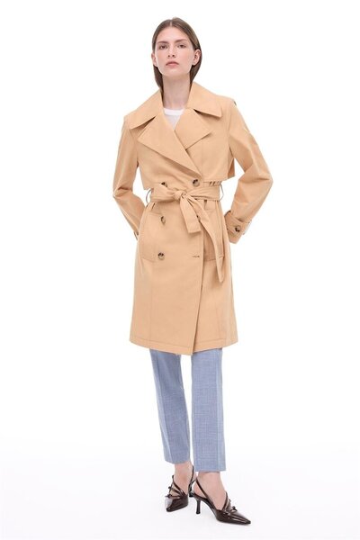 Perspective Talisman Rahat Kalıp Takma Kol Erkek Yaka Devetüyü Renk Trenckot