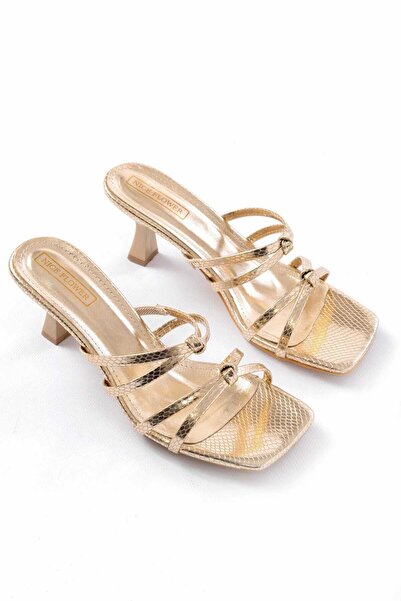 NiceDiffer Women's Sandals Croco Bow 6cm Heel