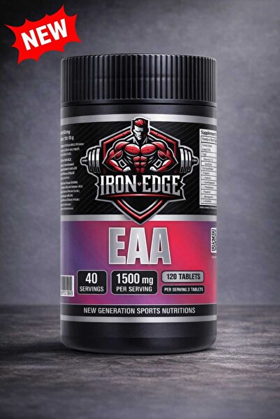 IRON EDGE EAA 500 ملغ 120 قرص (1500 ملغ لكل حصة) 40 حصة