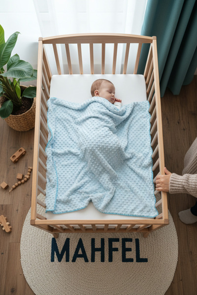 MAHFEL 100% Welsoft and Fleece Double Layer 1St Class Baby & Kids Blanket Blue