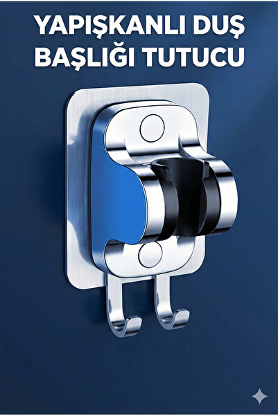 Aqua Sara Yapışkanlı Duş Başlığı Tutucu , Ayarlanabilir Su Geçirmez Yapışkanl...