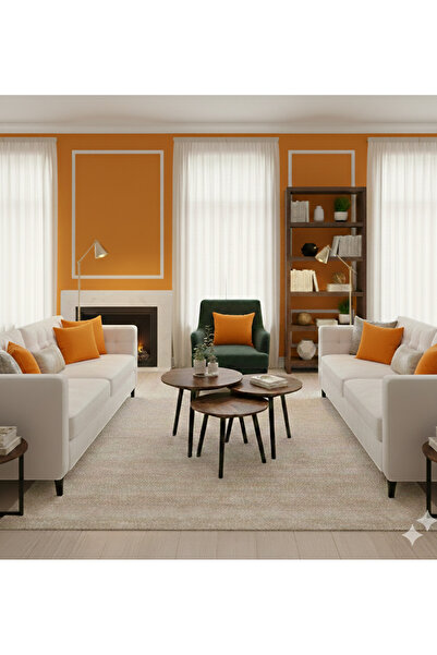 Un طقم طاولات قهوة جانبية 3 قطع – تصميم خشبي عصري مع أرجل معدنية – متعدد الاس...