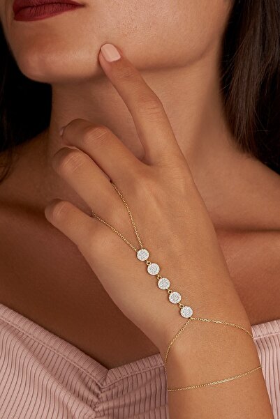 Lia Berto Altın Kaplama Zirkon Taşlı Pullar 925 Ayar Gümüş Şahmeran