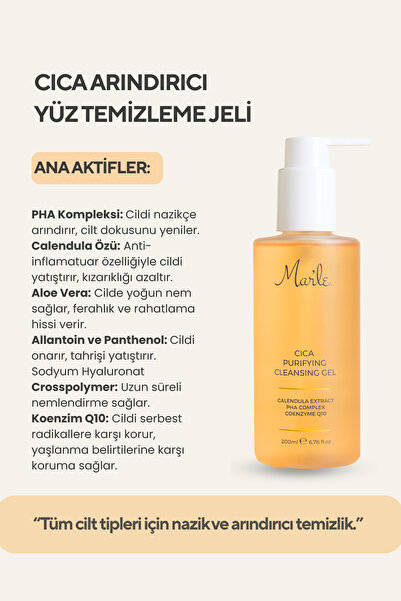 MAR'LE Cica Arındırıcı Yüz Temizleme Jeli