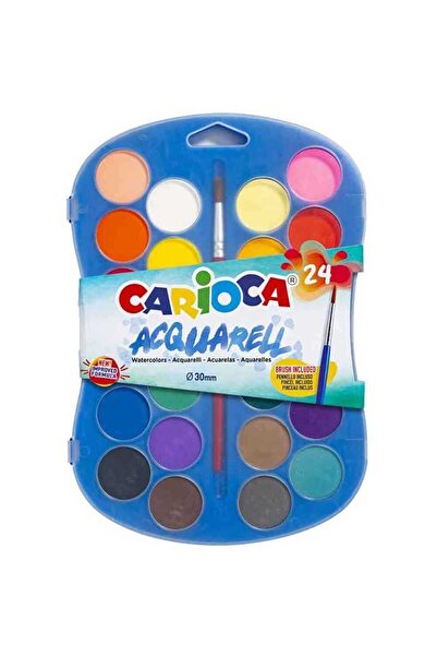 carioca Sulu Boya 30mm 24 Renk Tablet Fırçalı 42405