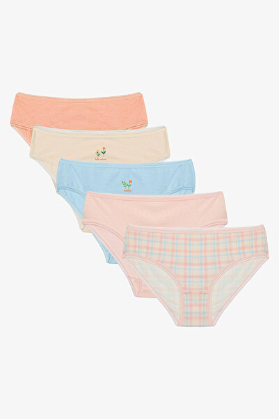 Penti Kız Çocuk Çiçekli Desenli Autumun 5'li Külot