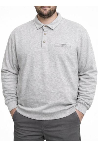 Tony Montana POLO YAKA CEPLİ BÜYÜK BEDEN SELANİK KADİFE BATTAL TRİKO KAZAK KS...