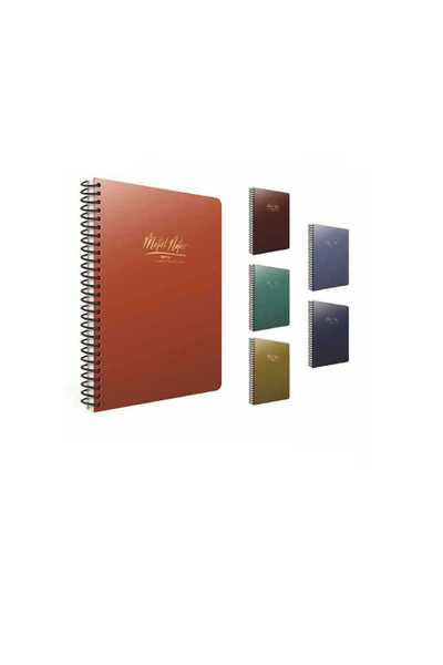 Gıpta دفتر ملاحظات معدني مخطط مقاس 17 × 24 سم، 80 ورقة، غطاء حلزوني من البولي...