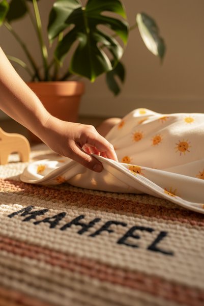 MAHFEL 100% Cotton Organic Sun Printed Baby Kids Blanket