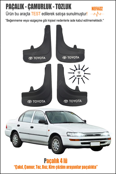 NEFİİİZZ Oto Paçalık Toyota Corolla Orta Kasa Özel Üretim TOYOTA Yazılı 4'lü ...
