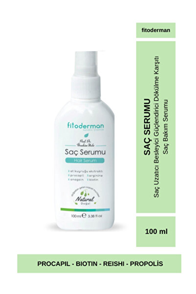 Fitoderman Saç Uzatıcı, Güçlendirici, Dökülme Karşıtı Bitkisel Saç Bakım Seru...
