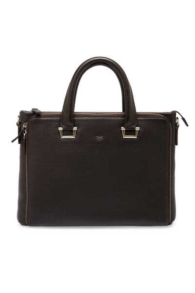 Tergan Brown Genuine Leather Men's Briefcase - S1Ev00021404-A42