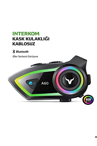 DEANB A-60 IP67 Su Geçirmez İnterkom Kask Kulaklığı Bluetooth 5.3 RGB Işık HD...