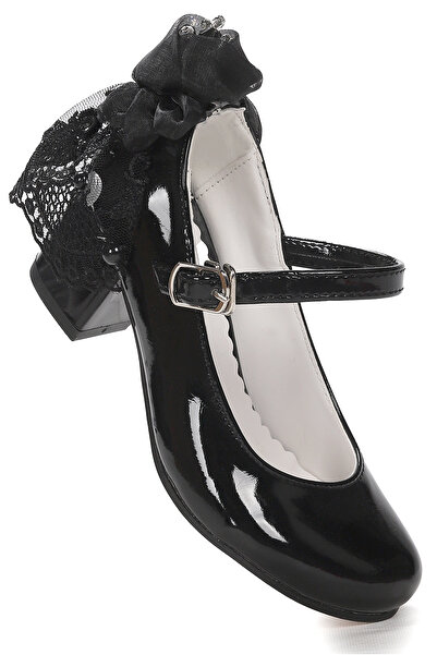 Kiko Kids Cara Rugan Günlük Kız Çocuk 4 Cm Topuklu Abiye Ayakkabı