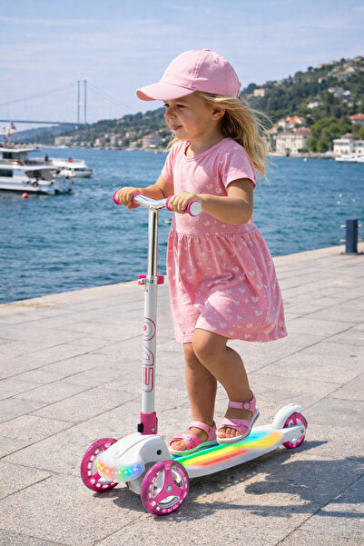hak-iş oyuncak Evo 3 Tekerlekli Colour Burst Işıklı Scooter