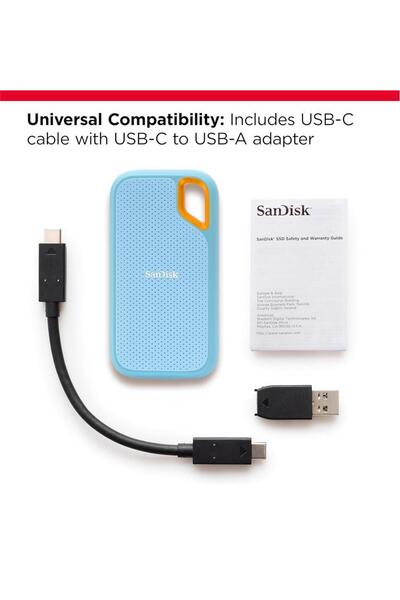 SanDisk 4Tb Extreme Sdssde61-4T00-G25B Blue 1050Mb-S Blue Portable Ssd Disk
