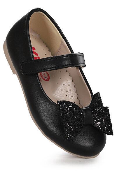 Kiko Kids Pantofi de balerină pentru fetiță cu velcro și fundă Babe Skin