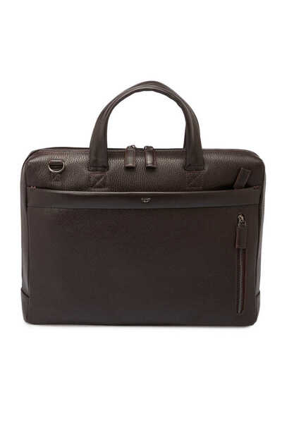 Tergan Kahverengi Hakiki Deri Erkek Evrak Çantası - S1EV00021306-W14