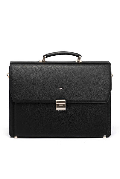 Tergan Siyah Hakiki Deri Erkek Evrak Çantası - S1EV00022380-A41