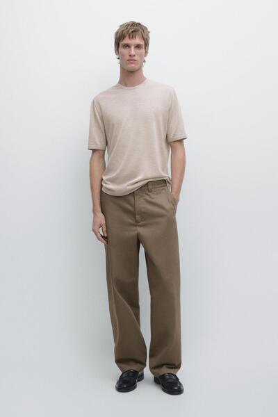 Massimo Dutti Yünlü kısa kollu t-shirt