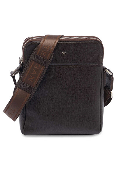 Tergan Kahve Hakiki Deri Erkek Çapraz Askılı Çanta - S1AC00021408-A7P
