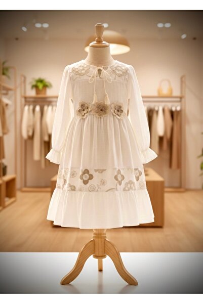 Miaras Girls' Vintage Embroidered Long Sleeve Special Design Dress