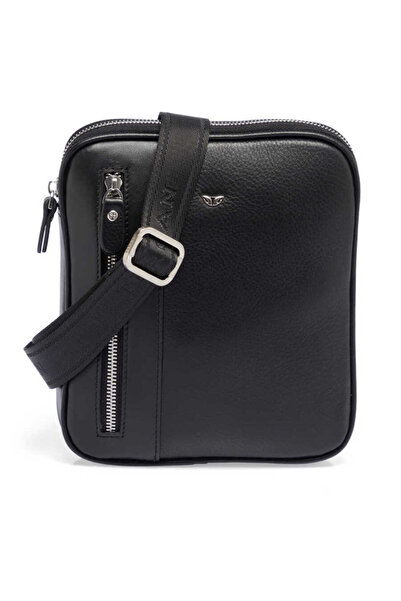 Tergan Siyah Hakiki Deri Erkek Çapraz Askılı Çanta - S1AC00021472-A85