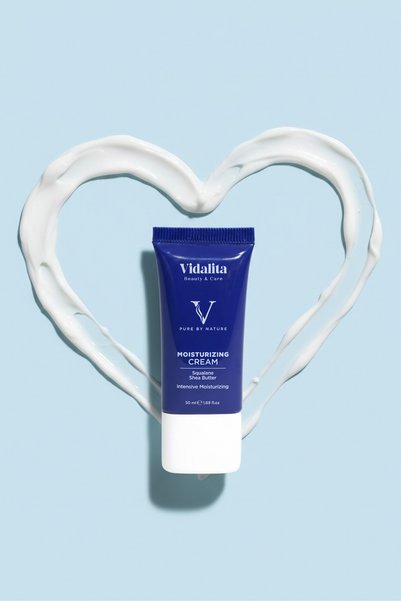 Vidalita Beauty & Care Squalene & Shea Butter Intensive Moisturizing Face Cream 50 ml - Skin Barrier Repairing Daily Moisturizing Cream