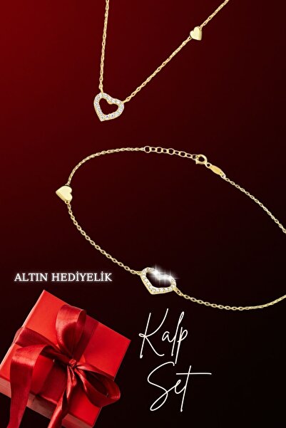 Hepimitu Altın Kalpli Set Takım