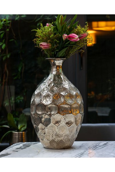 Decor Impex Elysium Vazo Gümüş