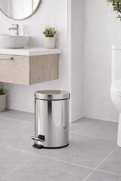 Sas Haus Krom Pedallı Çöp Kovası 3 Lt Eko